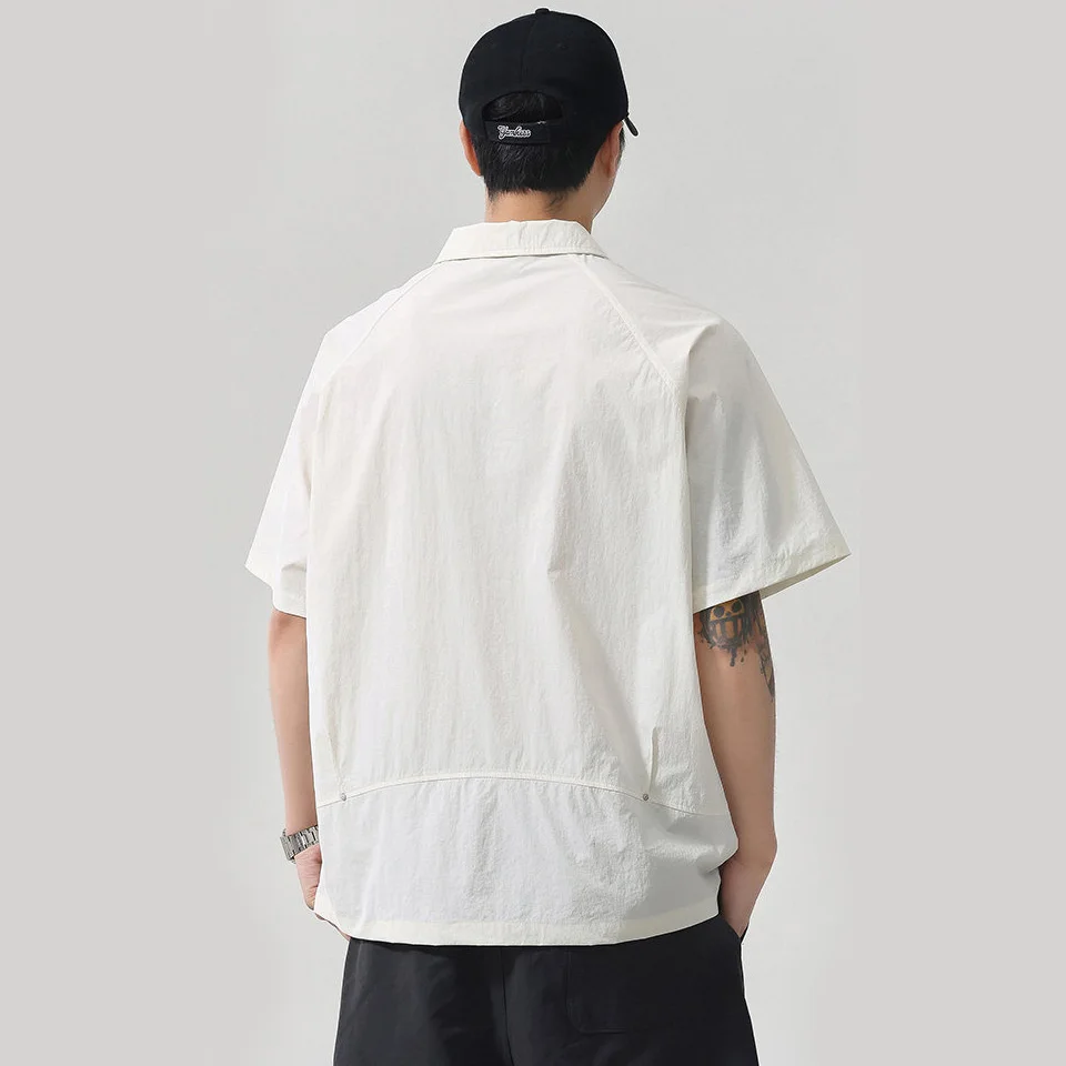 Cityboy Summer T-shirt Men Loose Casual Outdoor Quick Dry Short Sleeve Pullover Tees Shirts Japanese Streetwear Fashion Tshirt