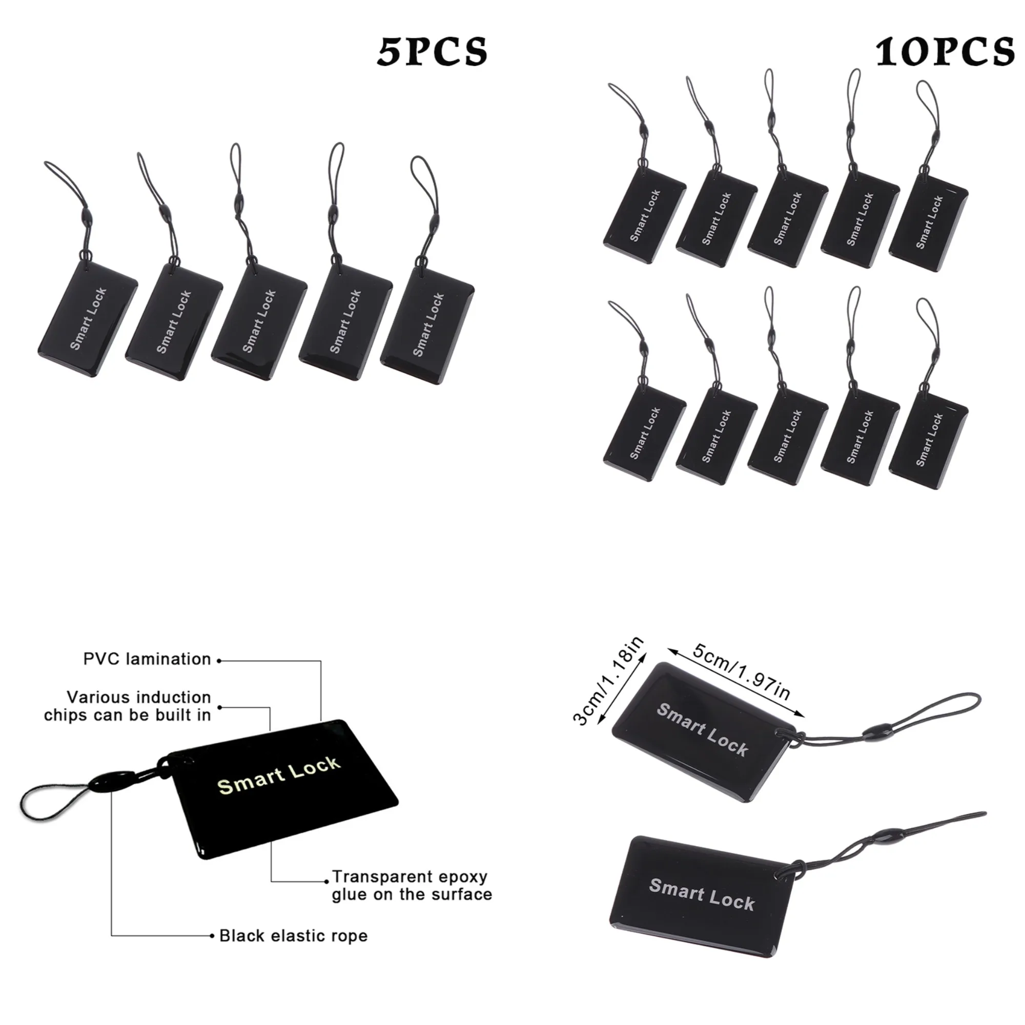 【CCA13】5/10Pcs 13.56Mhz IC Card Electronic Smart Door Lock Card Digital Smart Fingerprint Locks Unlock Small RFID Card