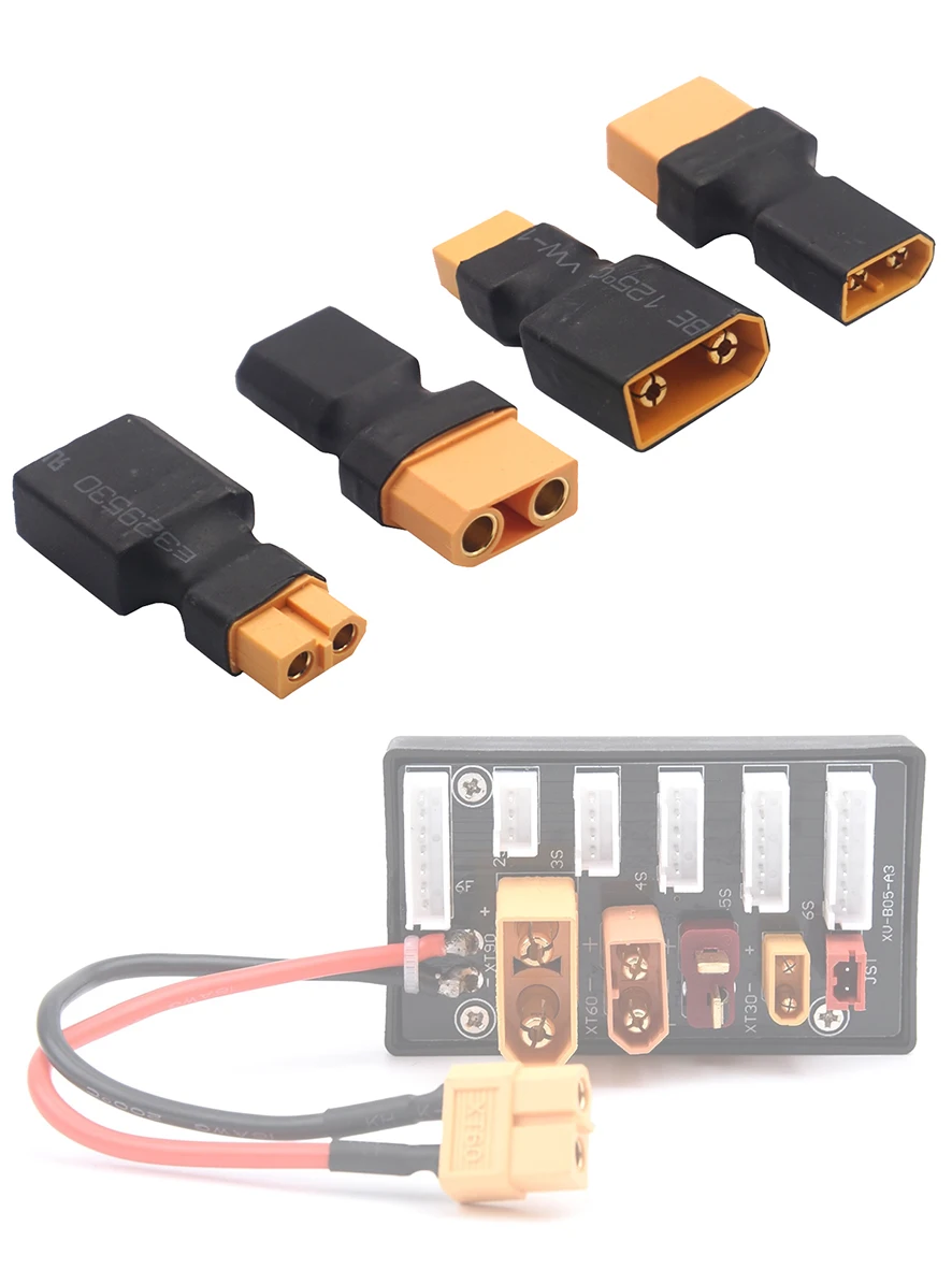 

2Pairs RC XT90 to XT60 Plug Male Female Adapter Connector Compatible with RC FPV Drone Car Lipo NiMH Battery Charger