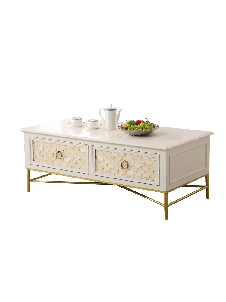 Y TV Cabinet and Tea Table Combination Simple Shell Storage Locker Living Room Floor Cabinet