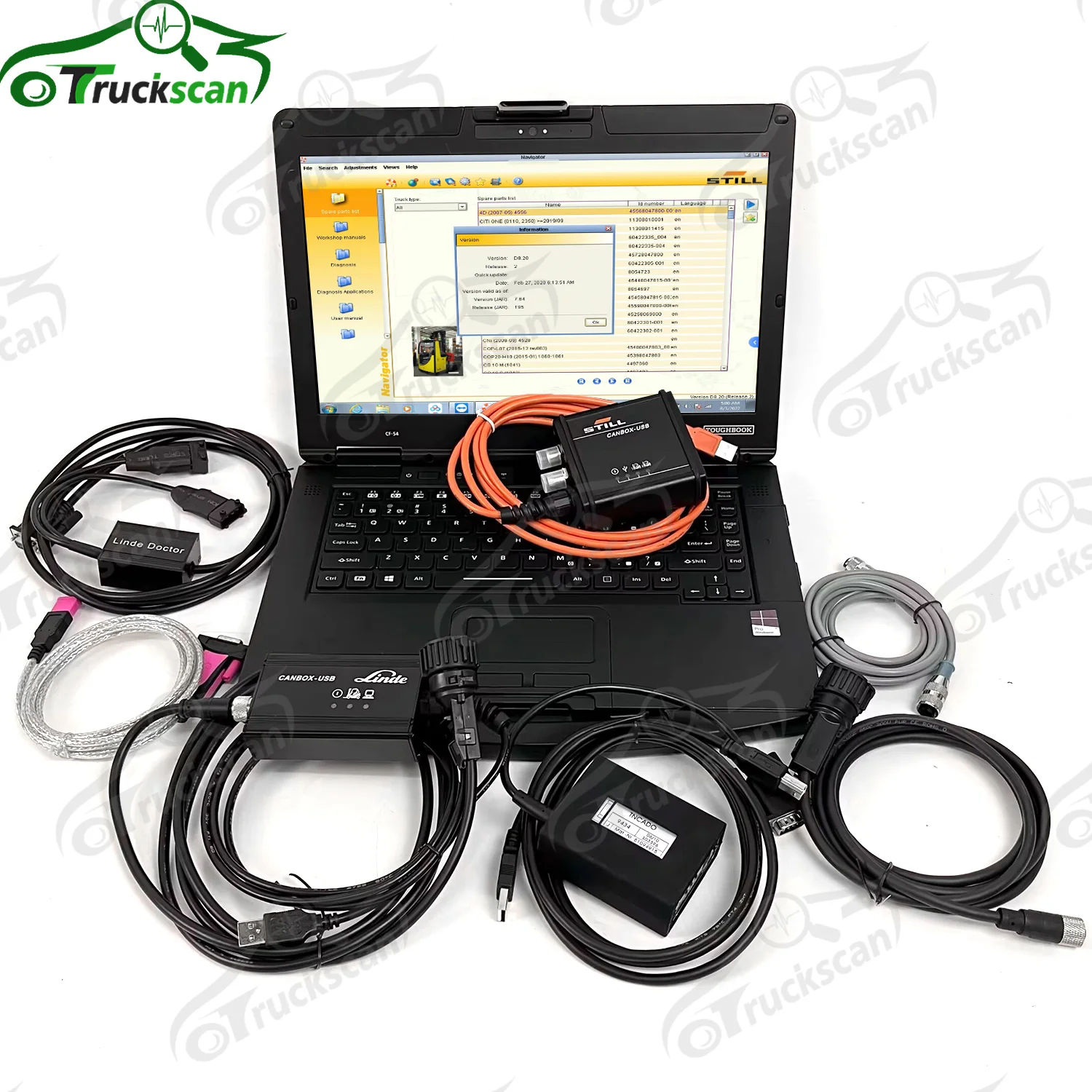 2024 Full set Forklift For judit Incado for Linde canbox doctor for Still canbox Diagnostic tool and cf53laptop