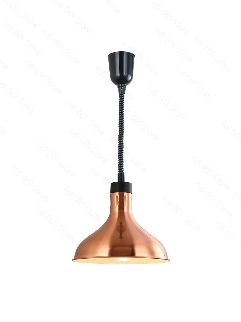 Restaurant chandelier single head telescopic hot pot barbecue shop supermarket food buffet restaurant heating lifting insulation