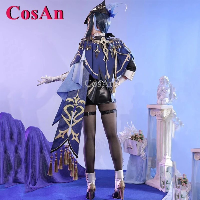 CosAn Game Genshin Impact Clorinde Cosplay Costumes Gorgeous Elegant Combat Uniforms Women Halloween Party Role Play Clothing