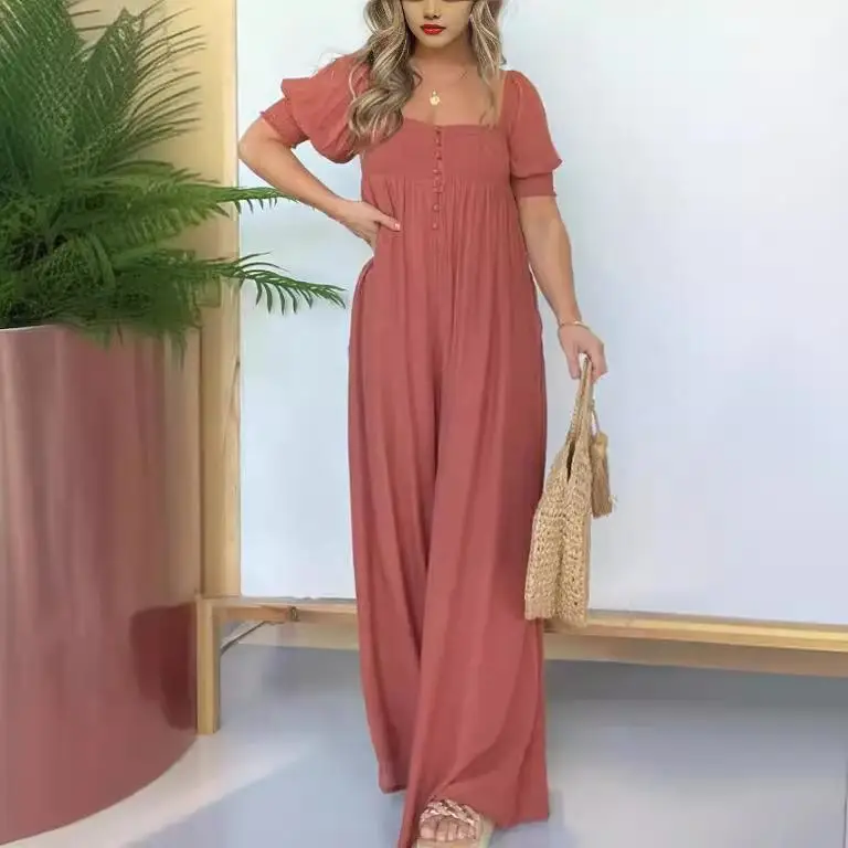 

Женский комбинезон больших размеров с длинными брюками, низкой талией, тонкий, из полиэфирного волокна, для повседневной носки, весенний сезон