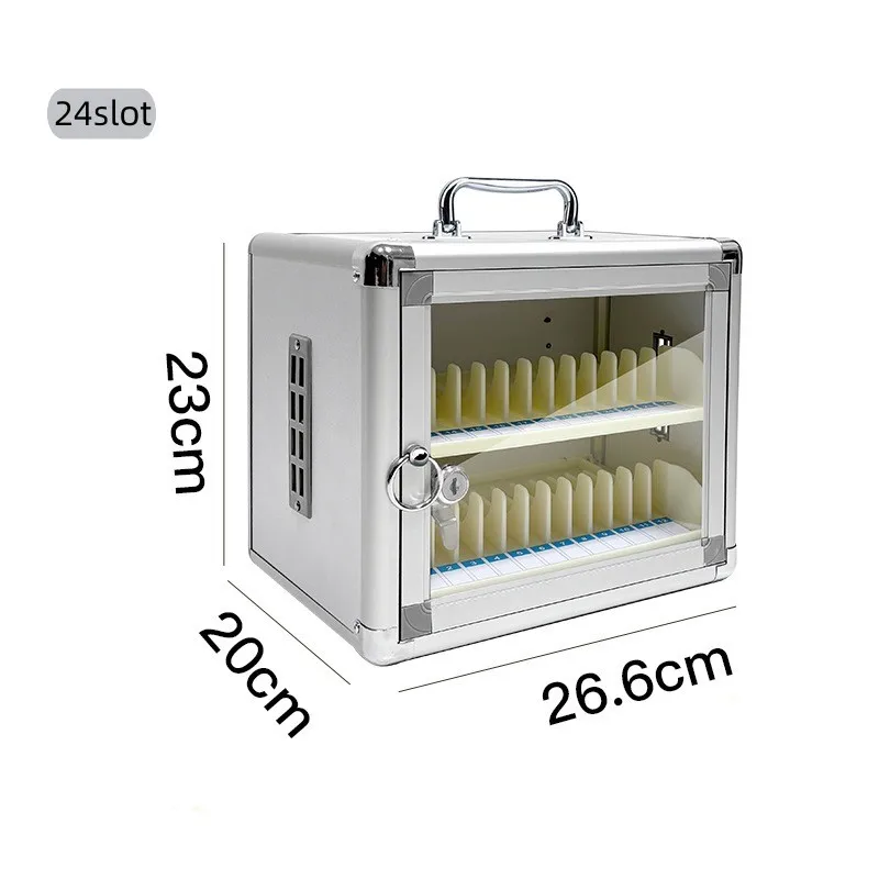 Manufacturer's Supply Slot Small Size Pores Aluminum Alloy Acrylic Wall-mounted Mobile Phone Storage Cabinet Office Meeting