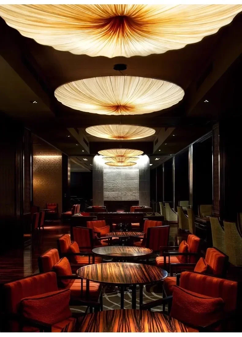 Nordic E27 LED Chandelier Japanese Bar Pendant Light Round