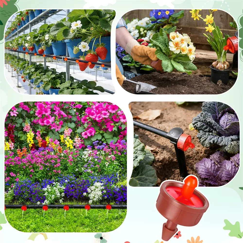 12L/16L/H Steady Flow Dripper Pressure Compensate Emitter Flow Rate Garden Drip Compensation Regulator Lawn Greenhouse 30Pcs