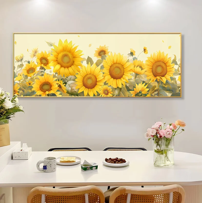 

9CT 11ct 150x55 см наборы с принтом подсолнухов, вышивка крестиком, набор для рукоделия «сделай сам», домашний декор, поделки с иглами, нитки