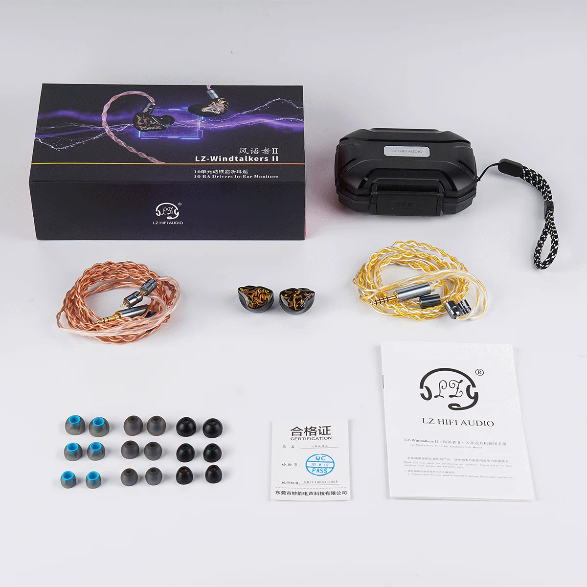 LZ HIFI インイヤーイヤホン Windtalkers II 10 Knowles バランスドアーマチュアドライバー 交換可能 0.78mm 2ピンケーブル オーディオマニア向けイヤホン