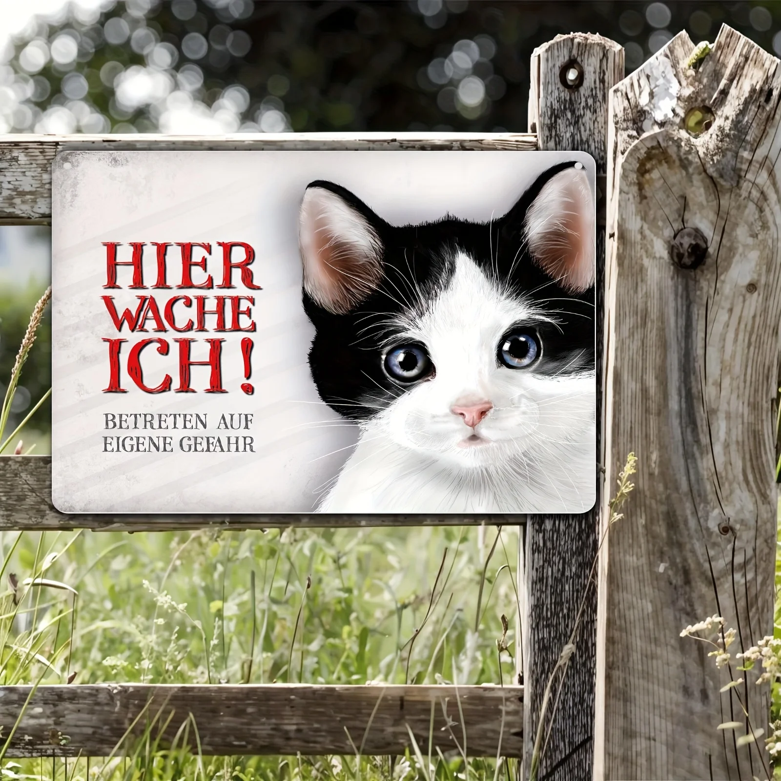 2D Flat, 1 Piece Tin Sign Metal Warning Sign 