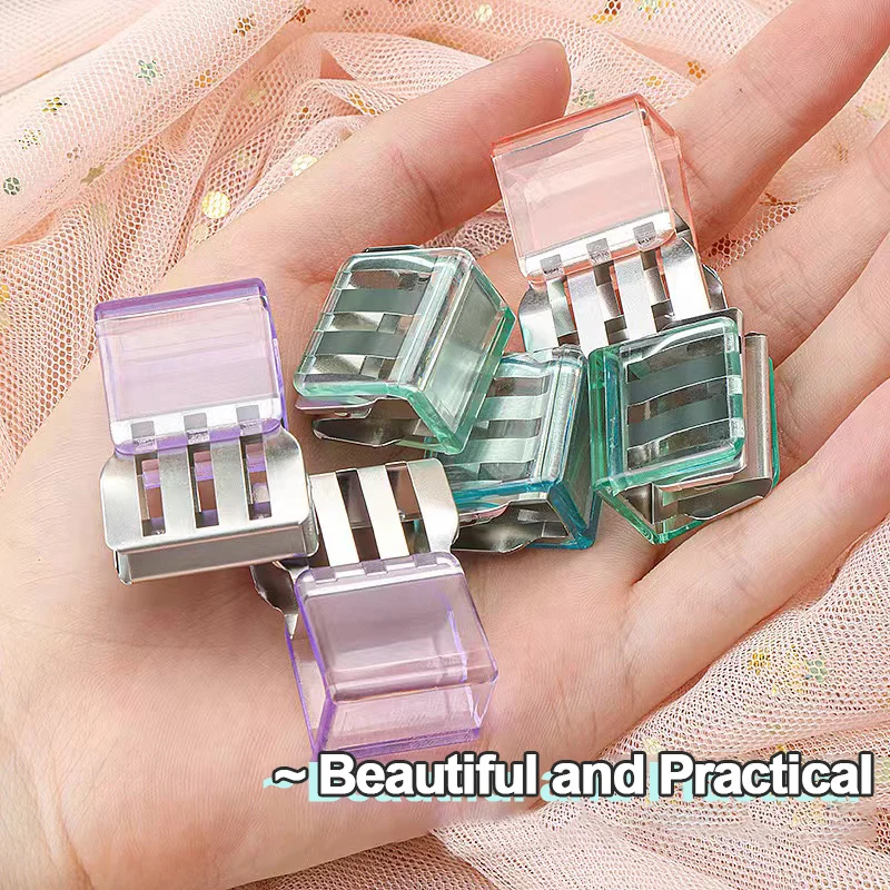 Portable Transparent Paper File Storage Clip Push Clip Student Information Classification Long Tail Clip