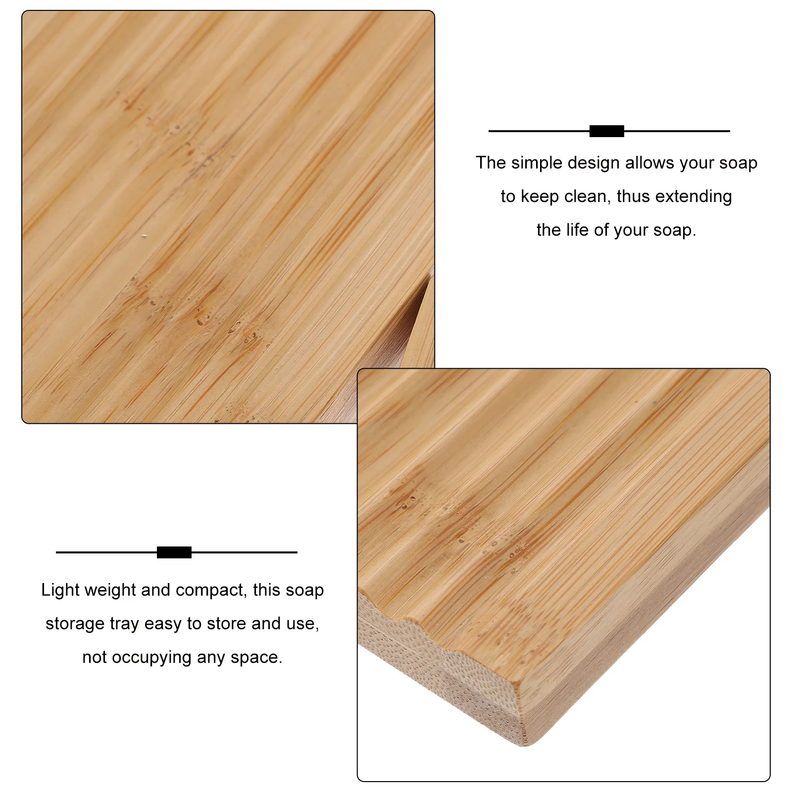 

2Pcs Wave Shape Bamboo Soap Holder Simple Design Shower Bathroom Storage Tray Beauty Home Decoration Bamboo Soap Holder