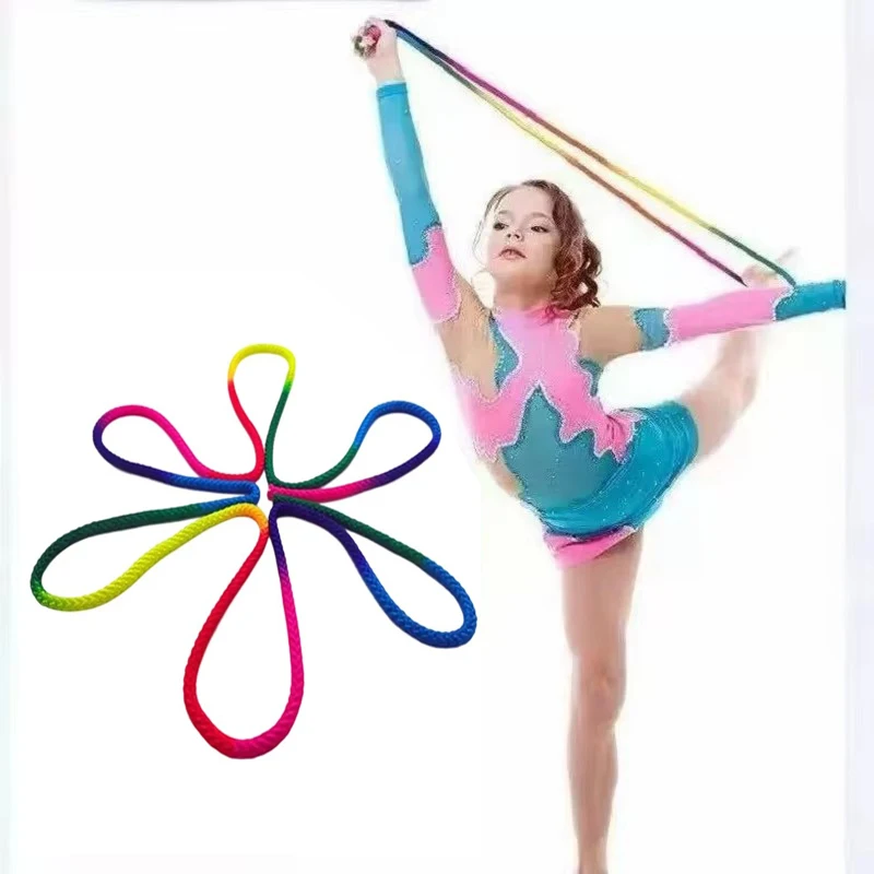 Cuerda de Gimnasia Rítmica de 3 Metros, Colorida, para Competencia y Entrenamiento, Cuerda de Danza Artística Multifuncional