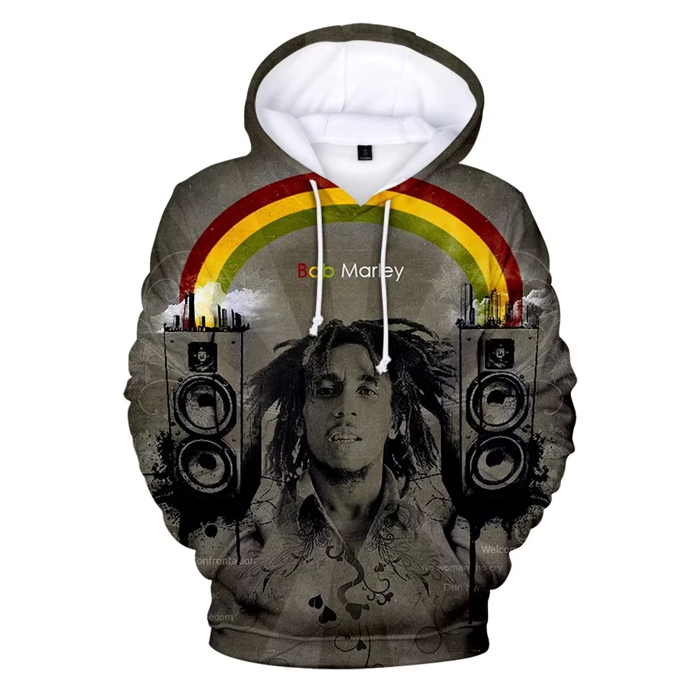 Newest Autumn Men Clothes 3d Printed Tee Hoodie Bob Marley Man Hooded sweatshirt  Men\'s Pullover Long Sleeve  Hooded Sweatshirt