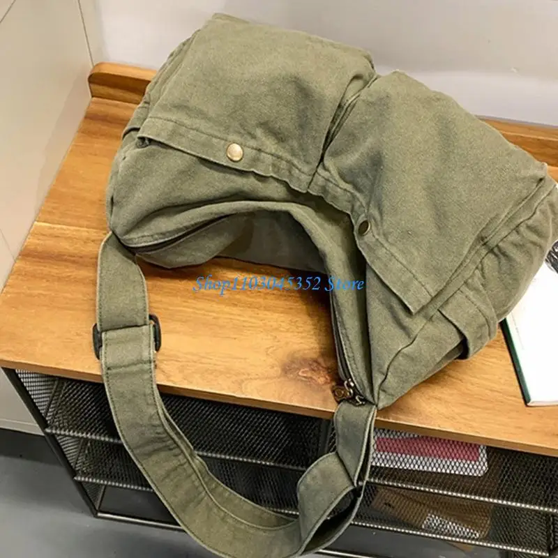 

A3PE Lovely Aesthetic Bag for School Retro Canvas Crossbody Bag Unisex