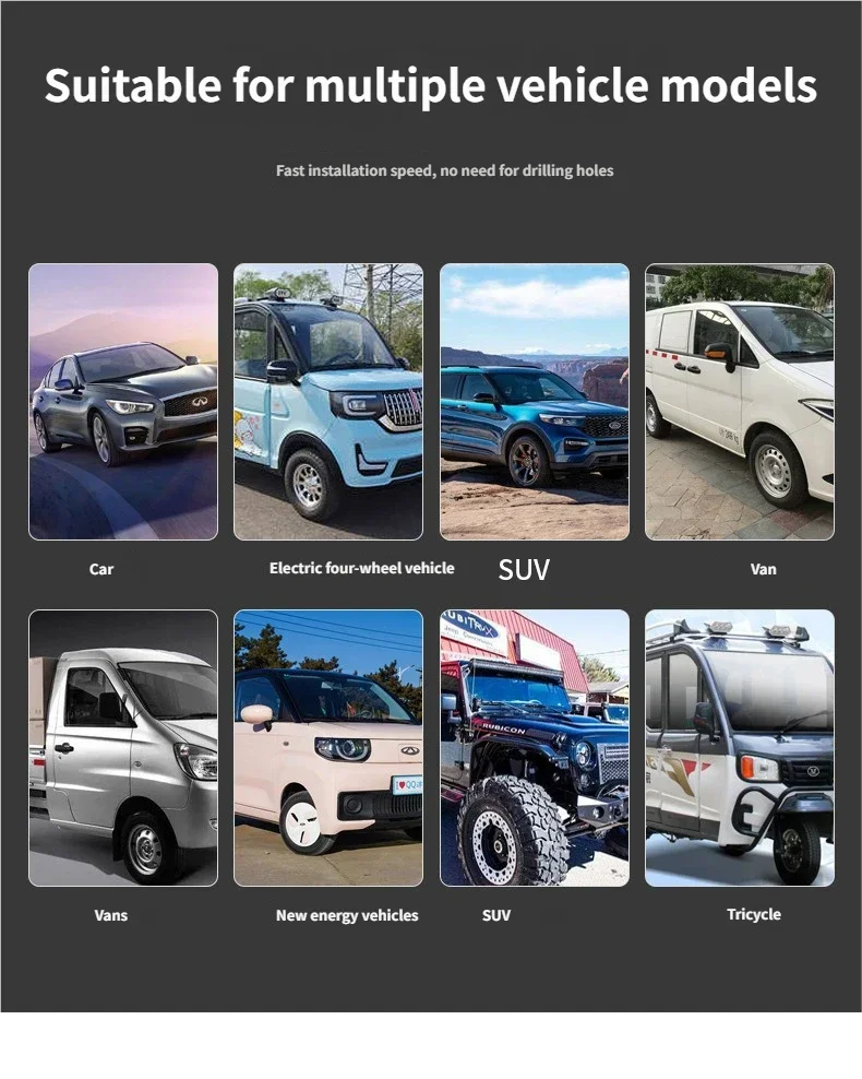 حامل تثبيت خفيف لغطاء السيارة مكون من قطعتين عالميًا، حامل قابل للتعديل شديد التحمل لقرص الضوء LED، شاحنة الطرق الوعرة SUV Jeep