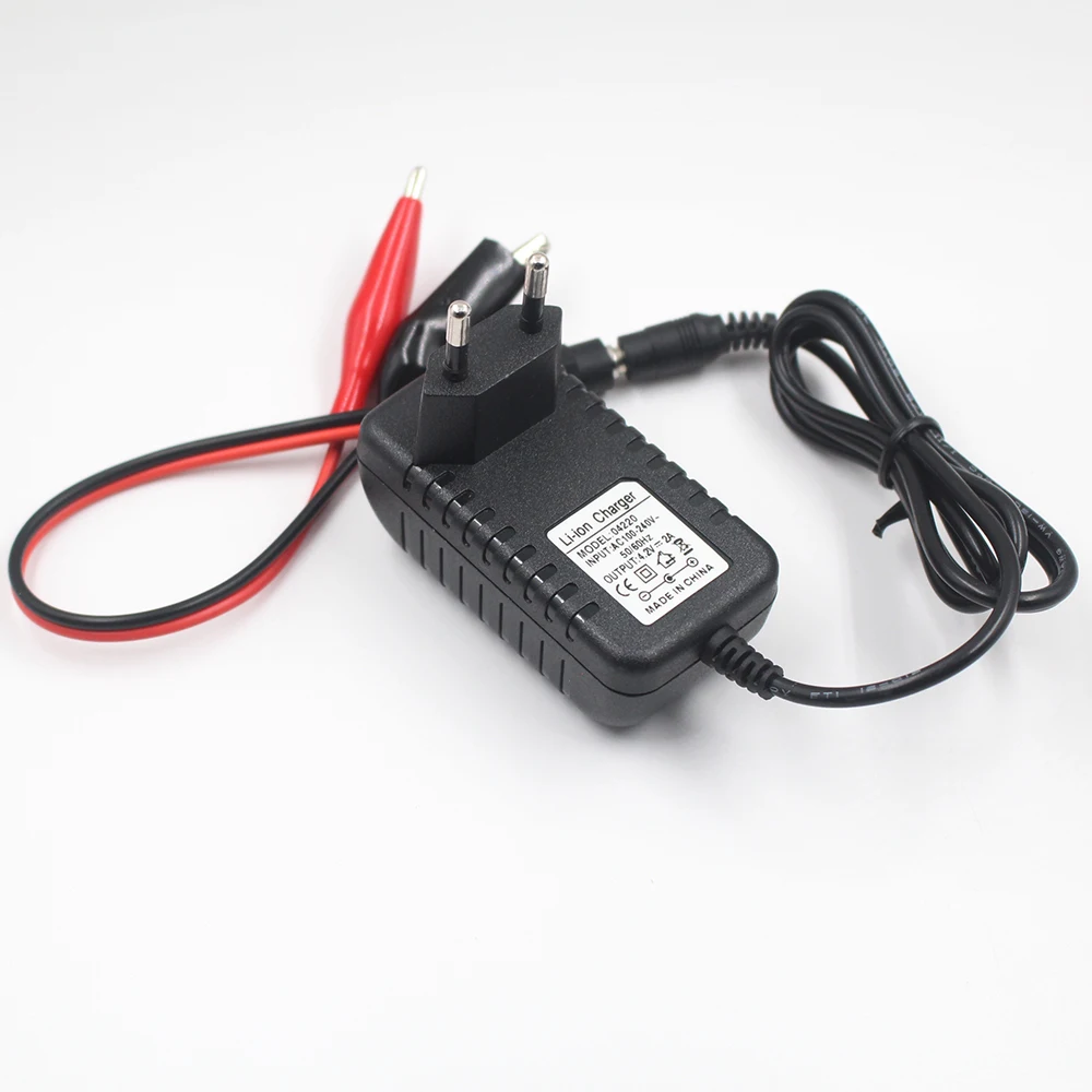 16.8V 2A li-ion Battery Charger for 14.4V 18650 Lithium Battery 5.5mm x 2.1mm DC Power Crocodile clips