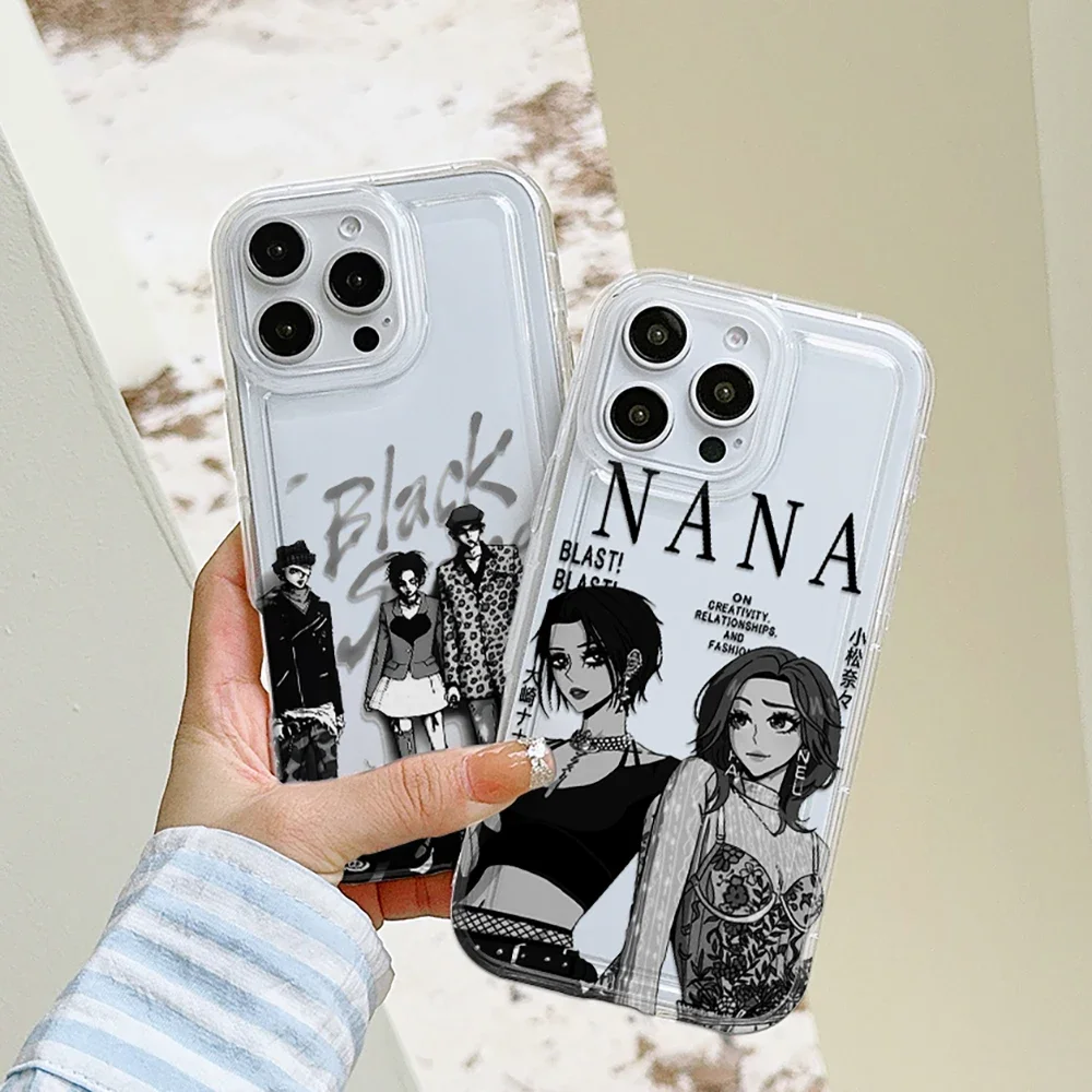 Anime Cool Nana Osaki Line Clear Hot Case for IPhone 16 15 14 13 12 11 Pro Max 14 15 Plus XR XS Max SE Airbag Shockproof Cover - náhled 6