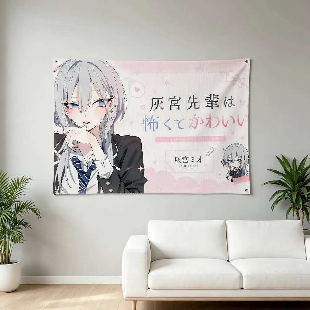 Secretly Soft-hearted H-Haimiya Mio Art Hanging Flag Banner Indoor Outdoor Home Decor