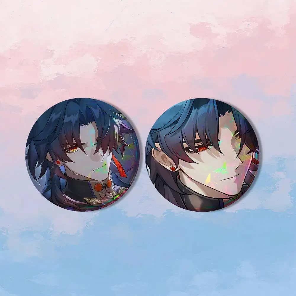Honkai Star Rail B-Blade 2 piece set Pins Creativity Printed Pictures Text Metal Lapel Badges Brooches Jewelry Gift