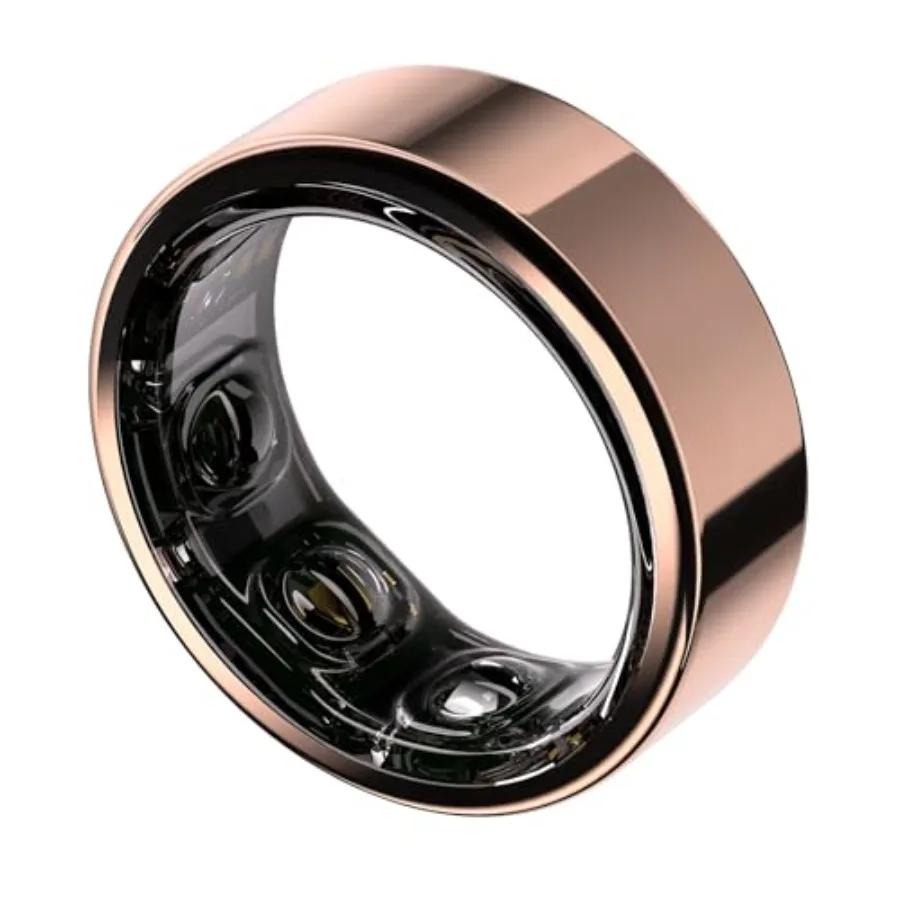 

AI Smart Ring for Sleep Sport Stress Tracking 10-Day Battery Titanium Rose Gold 5ATM Waterproof Blood Oxygen Heart Rate HRV Wom
