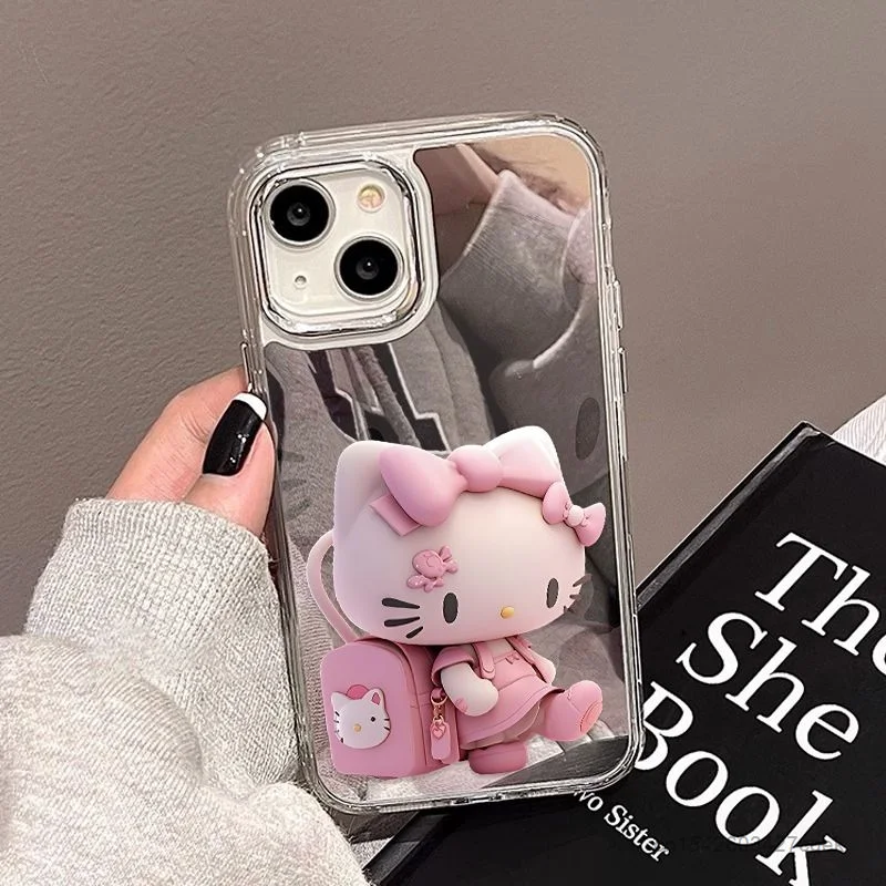 산리오 헬로 키티 새로운 패션 디자인 휴대폰 케이스, 귀여운 보호 커버, 아이폰 11 12 13 14 15 프로 맥스 X Xr Xsmax 7 8 플러스 Se