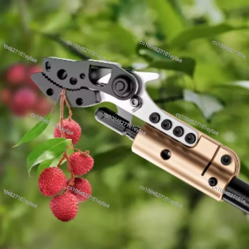 

Gardening 28MM Cordless Electric Scissors+Extension Pole Tree Branch Cutting Machine with 2*4A Battery