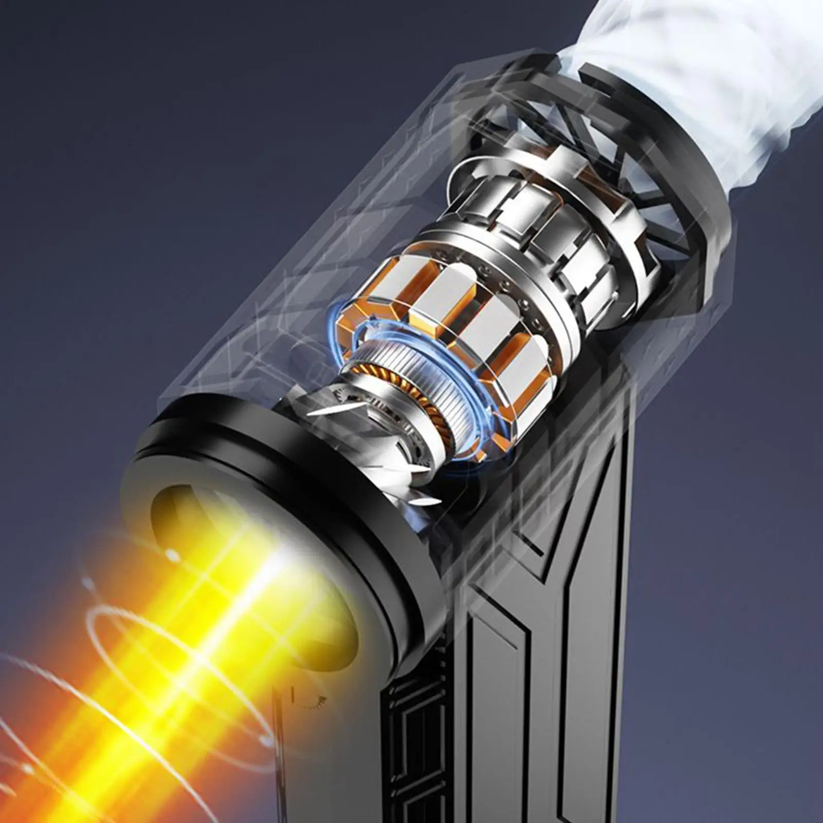 

Thermal Blower Stepless Speed Dust Removal Suction Hand Held Snow Blower For Melting Driveway Lawn Winter Home Outdoor Garage