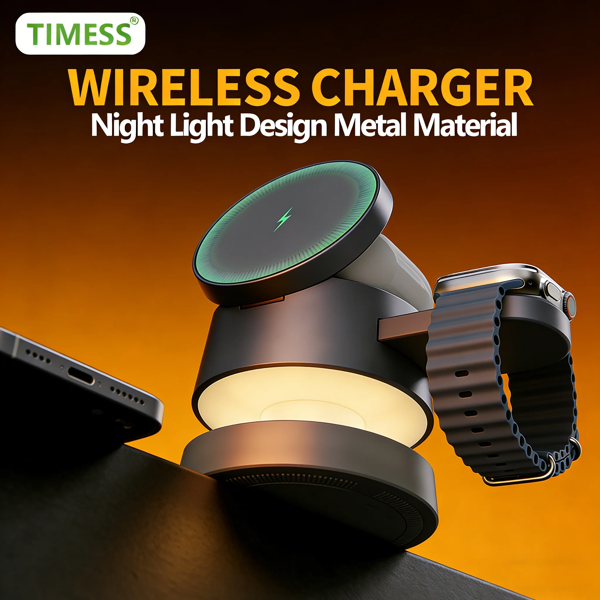 timessナイトライトマッシュルームワイヤレス充電器-iphone-17-16-15-pro-max用-apple-watchシリーズ11-10-1用-airpods-3-2充電用