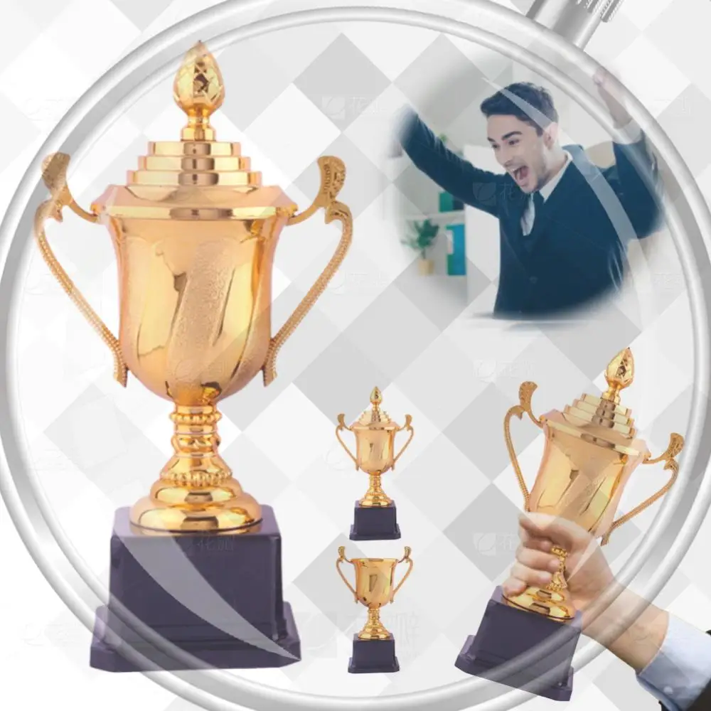 

Золотой трофей, высота кубка 17,5/22 см, баскетбольный футбольный трофей с ручкой и базовыми победителями, наградной трофей для победителя, детей и взрослых