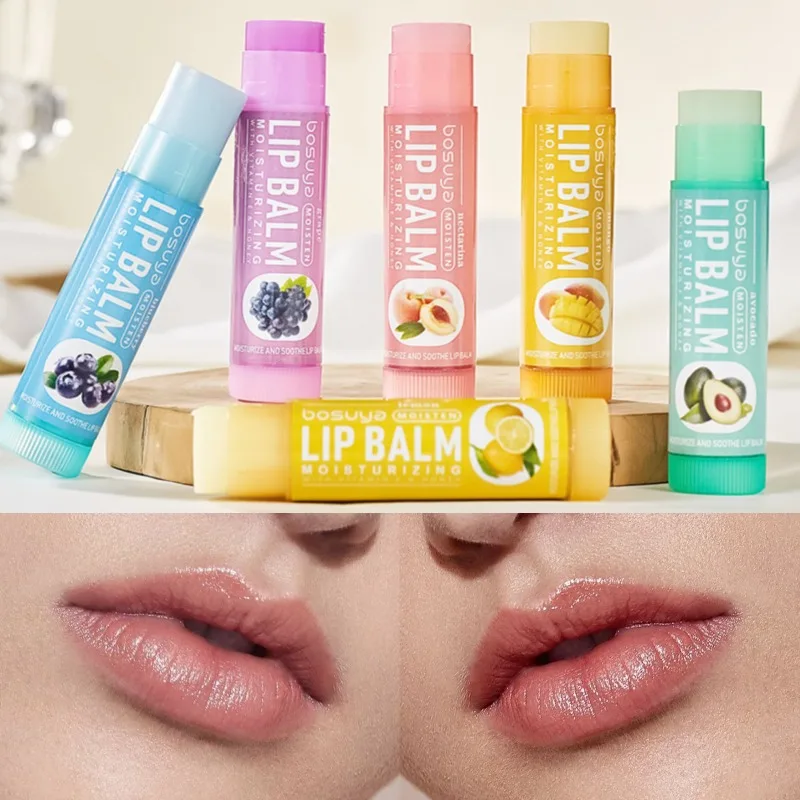 6 PCS Moisturizing, Soothing, Softening, Fades Lip Lines, Maintains Moisture Throughout The Day, Fruity Lip Balm, Christmas Gift