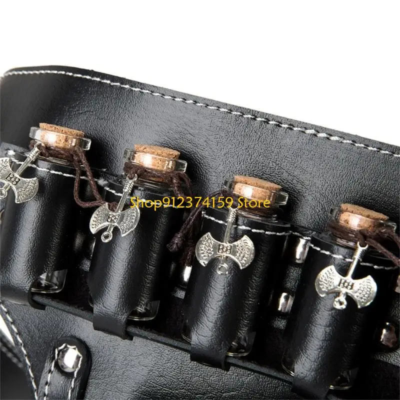 G5AE Renaissances Medieval Waist Bag with Vials for Halloween and Themed Gatherings