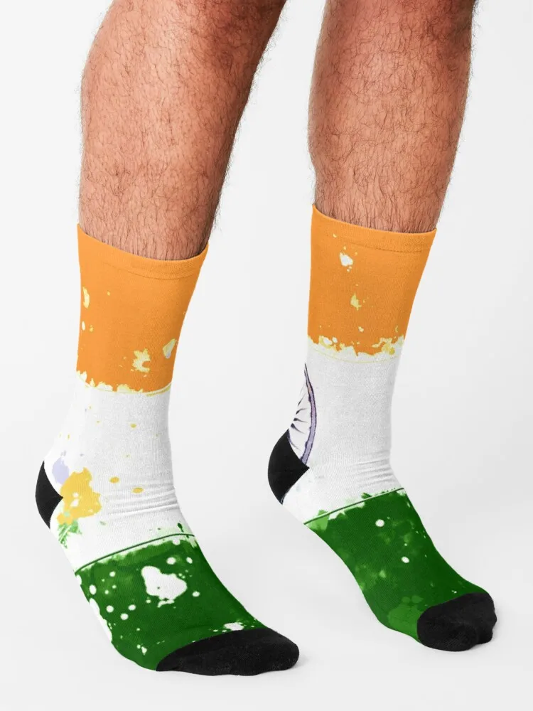 India Grunge Flag Socks Socks For Men Mens Tennis