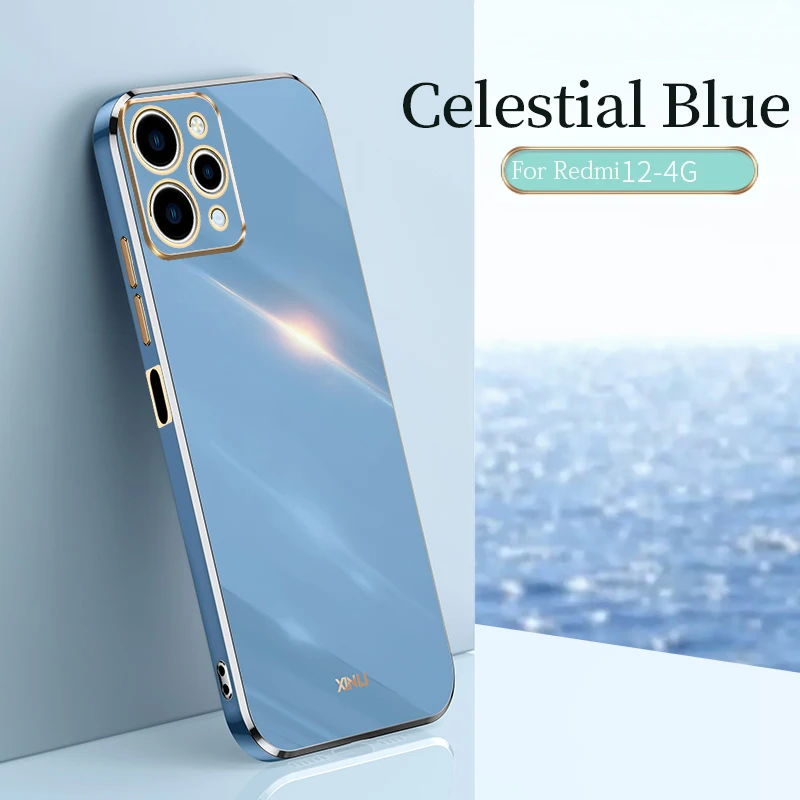 For Xiaomi Redmi 12 4G Case Soft TPU Cover Anti-fingerprint Camera Protection Case For Xiaomi Redmi 12 4G