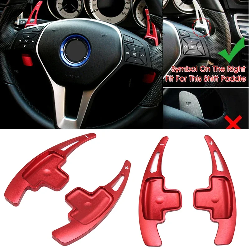 Car Steering Wheel Shifter Paddle Extension DSG For Mercedes Benz ML W166 GLK X205 SLK CLA GLA CLS C218 X218 Sticker Styling