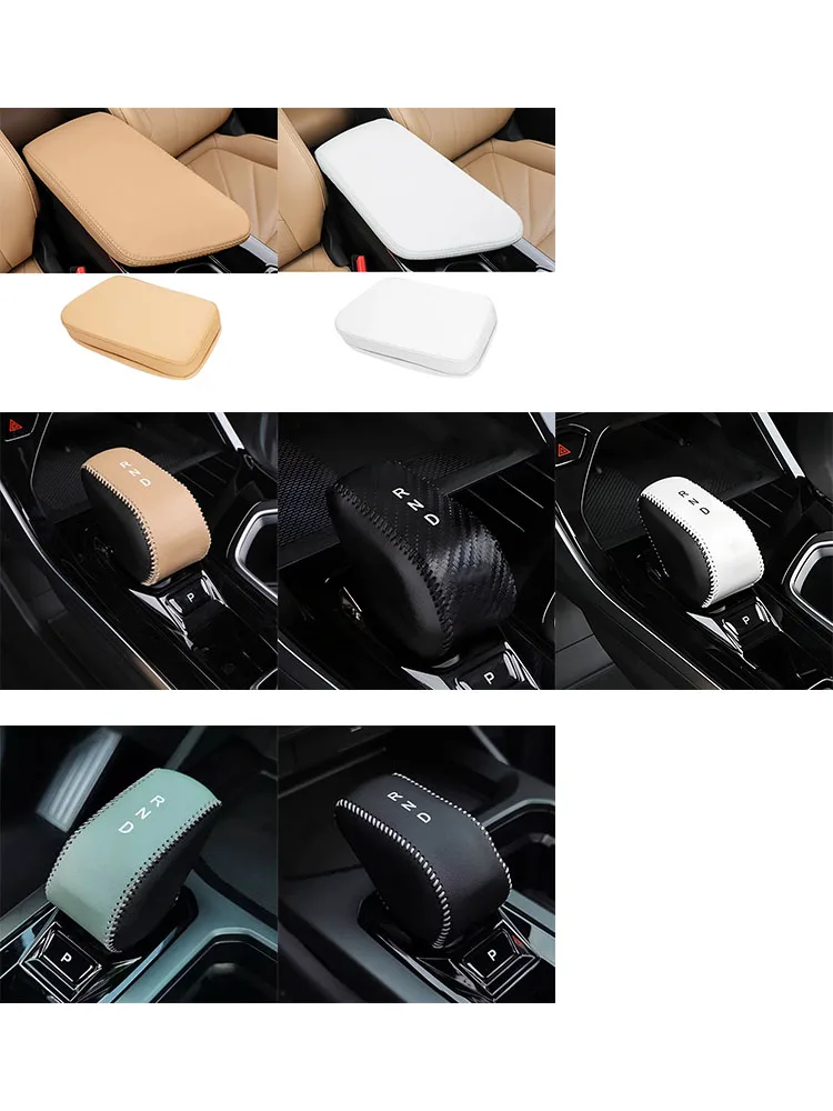 

Для Geely Atlas 2-го поколения автомобильный чехол для рычага переключения передач, подлокотник, сшитый вручную чехол для рычага переключения передач