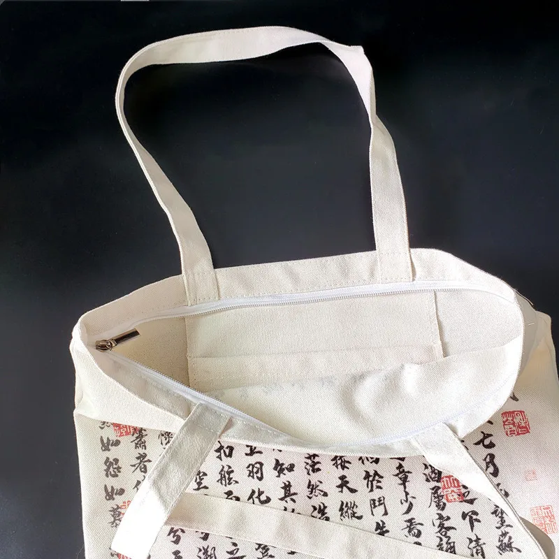 النمط الصيني الجديد سو شي الأحمر كليف فو الخط فرشاة الكتابة الشراع حقيبة ريترو كتف واحد حقيبة الطالب