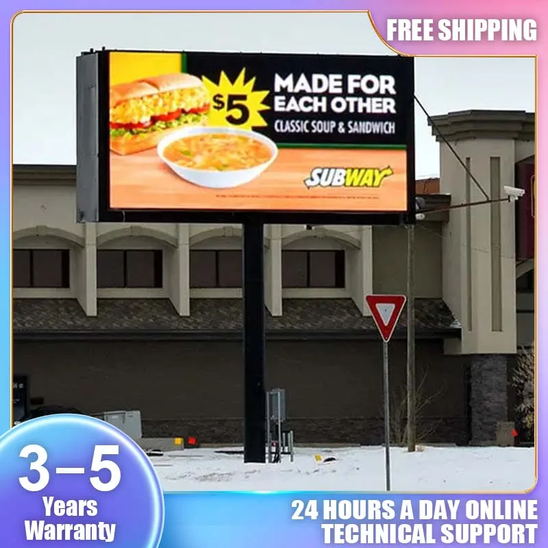 Digital Signage Advertising Display High Brightness Waterproof Display Screen P2 P3 P4 P5 P6 P8 P10 Billboard Para Publicidad