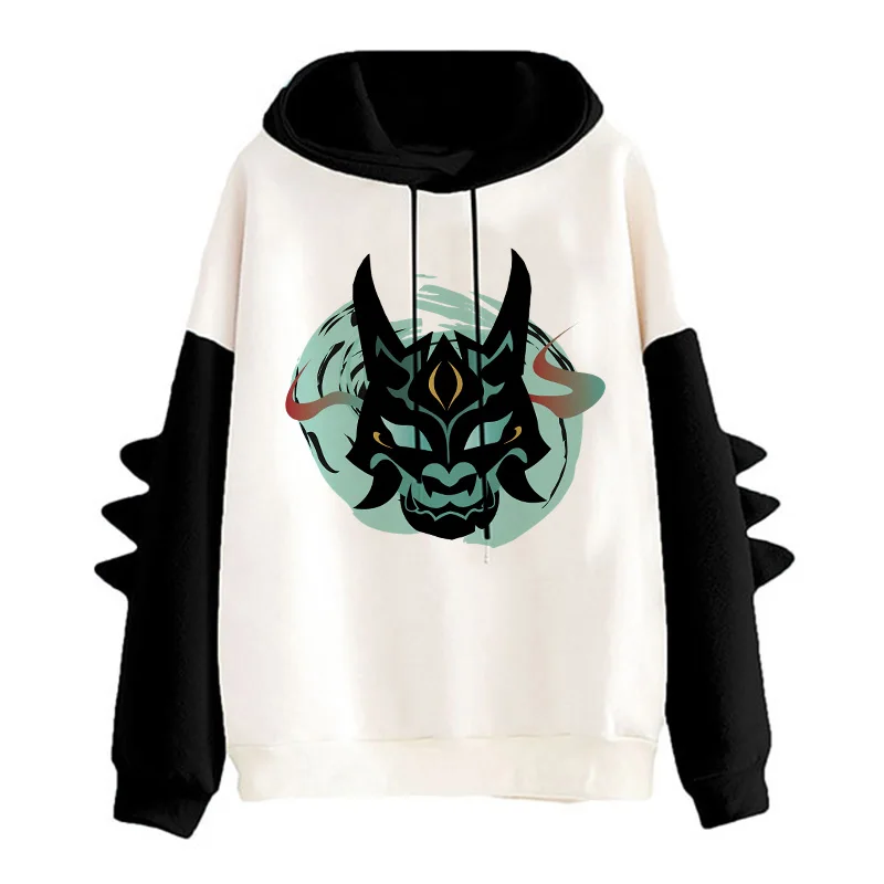 Sudadera con capucha Xiao Genshin Impact Unisex, ropa de calle con estampado de dibujos animados Kawaii, Harajuku, Hu Tao