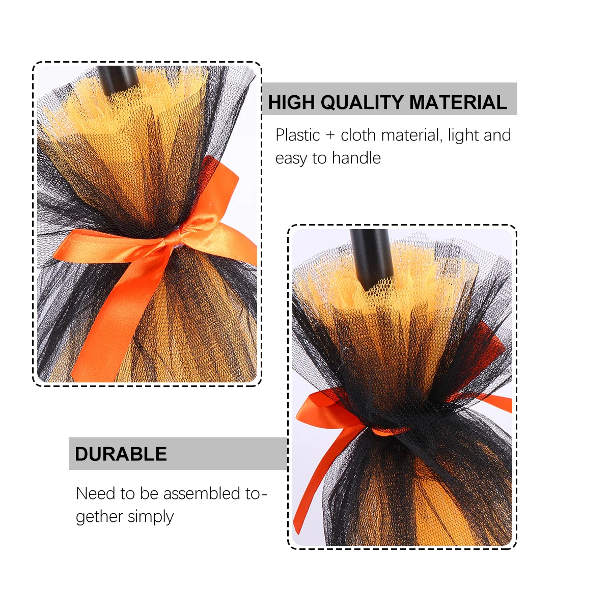 

Broom Prop Halloween Witch Broom Decorations Party Supplies Haunted Display Trick Or Treat Event Decoration Besom