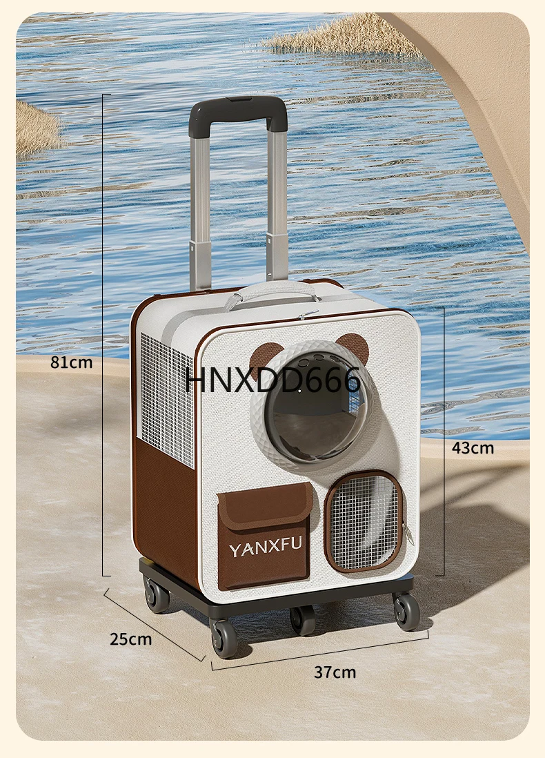 

Cat bag space capsule going out portable pet trolley case