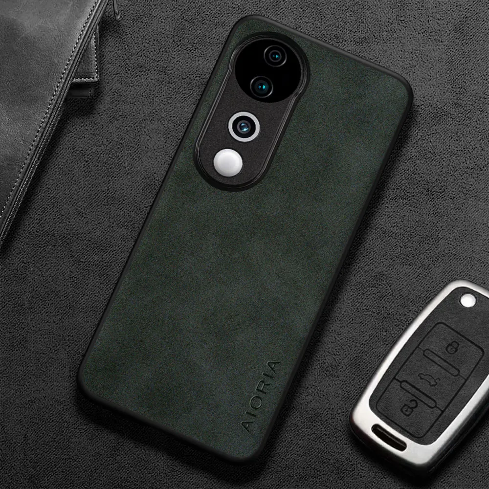 ل Vivo V40 V30 V27 Pro V30E V29E V27E حافظة كابا نمط الأعمال قسط بولي Leather الجلود غطاء الهاتف الرجعية coque funda