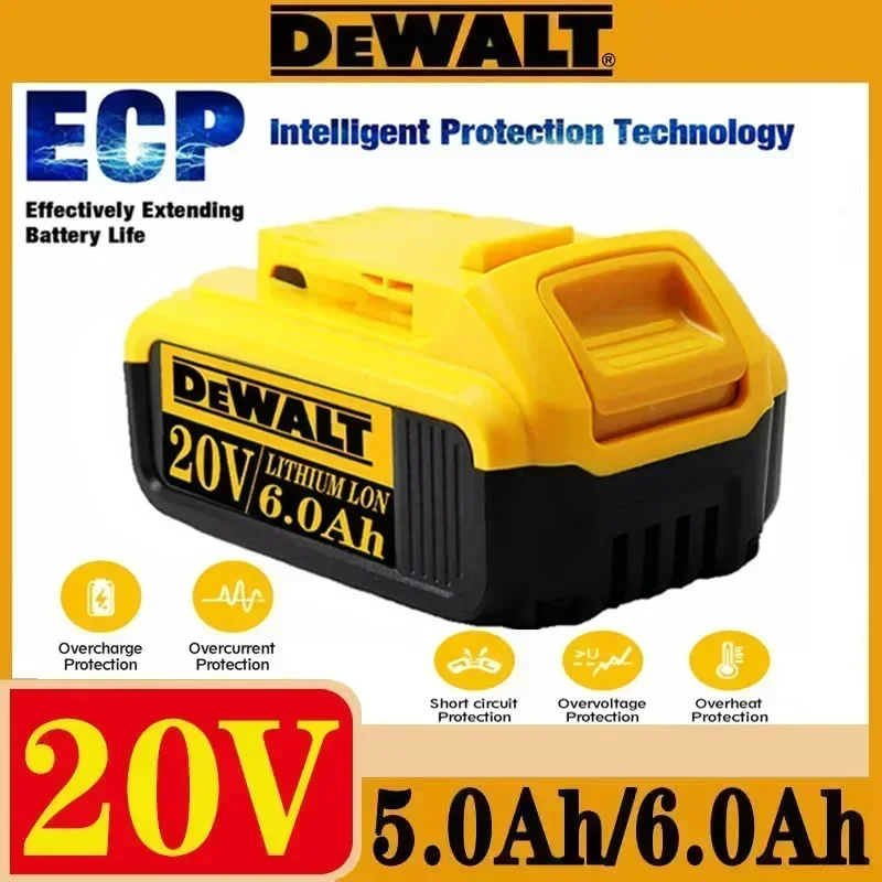 Batteria al litio DEWALT 20V 5.0Ah, caricabatterie DEWALT BDC112, batteria per macchina da taglio 18V DCB206, DCB205, DCB200 DCB609