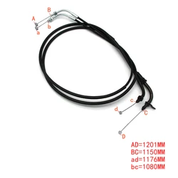 Motorcycle Throttle Accelerator Cable For Yamaha XVS1100 Drag Star Midnight Custom XVS1100A XVS1100AT 5PB-26311-10 5PB-26312-10