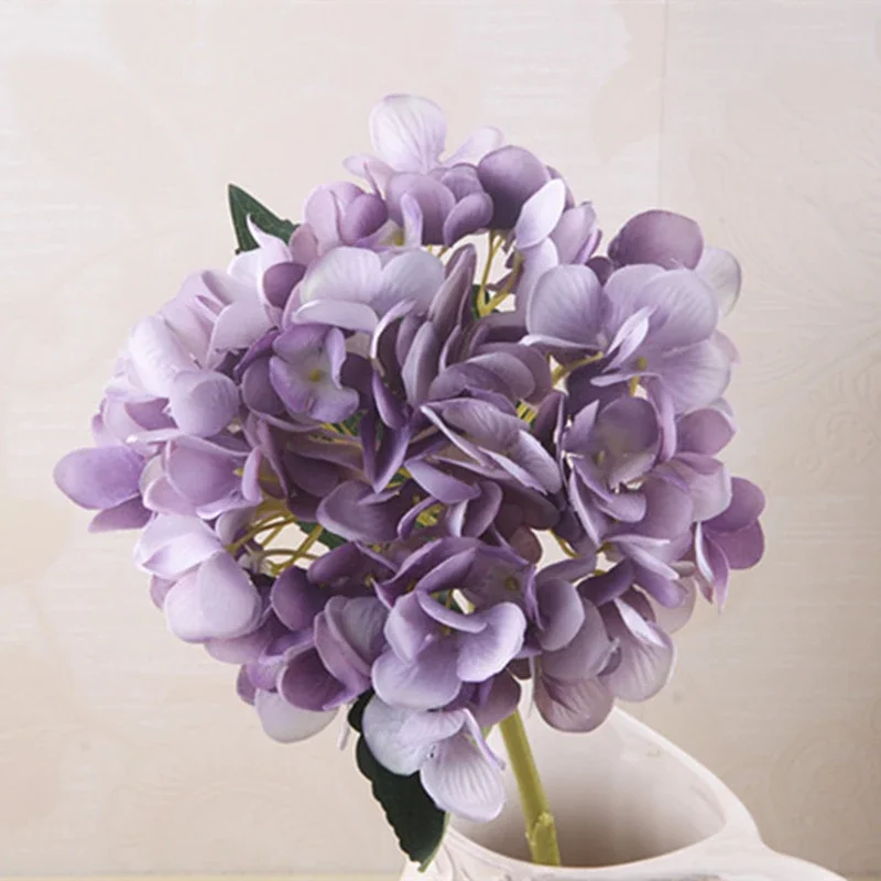 

1 Branch Artificial Flowers Wedding Party Home Decor Hydrangea Bouquet Artificial Flowers Plants Dried Flowers Single Silk Cloth