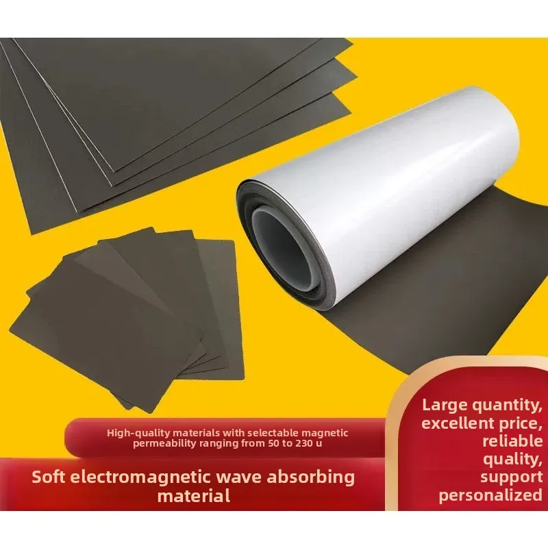 Flexible EM Wave Absorbing Film High Frequency EMI Shielding Anti-interference Anti-radiation for Bus Card Custom Size