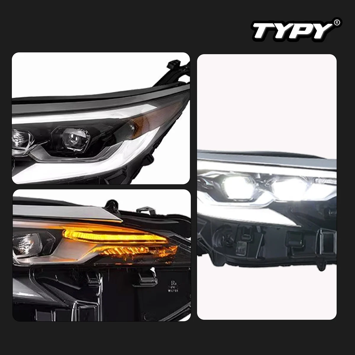 

TYPY новая светодиодная фара, обновленная, модифицированная для Toyota Sienna 2021-2023, фара с динамическим сигналом, автоаксессуары