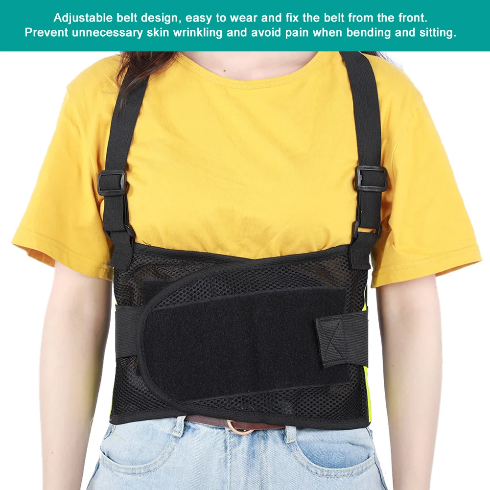 ZK30 Adjustable Reinforced Waist Belt Breathable Lumbar Protection Two Brace Band with Reflective StripXXXL