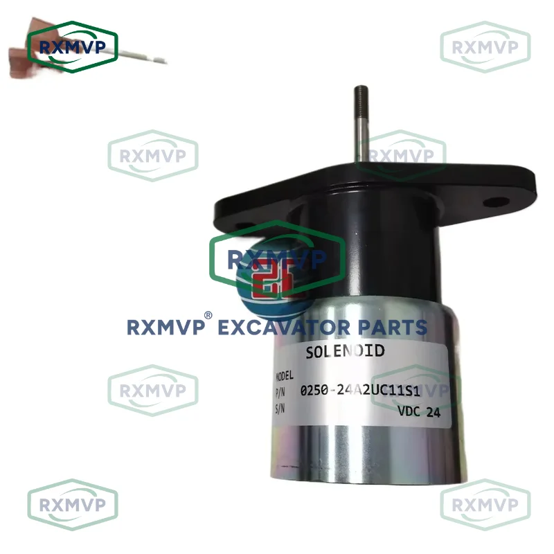 0250-24A2UC11S1 Actuator Flameout Solenoid Valve 24V Fits Excavator Diesel Engine Parts