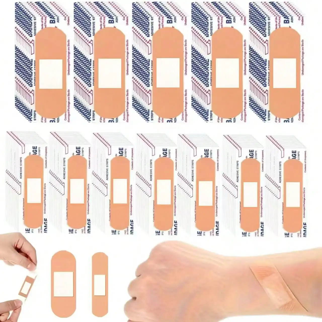 50/100/150Pcs Elastic Bandage Self Adhesive Sports Wrap, Fitness Outdoor Protection, Portable Household First Aid Bandage
